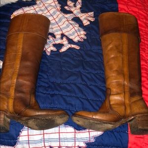 Frye cuffed brown boots